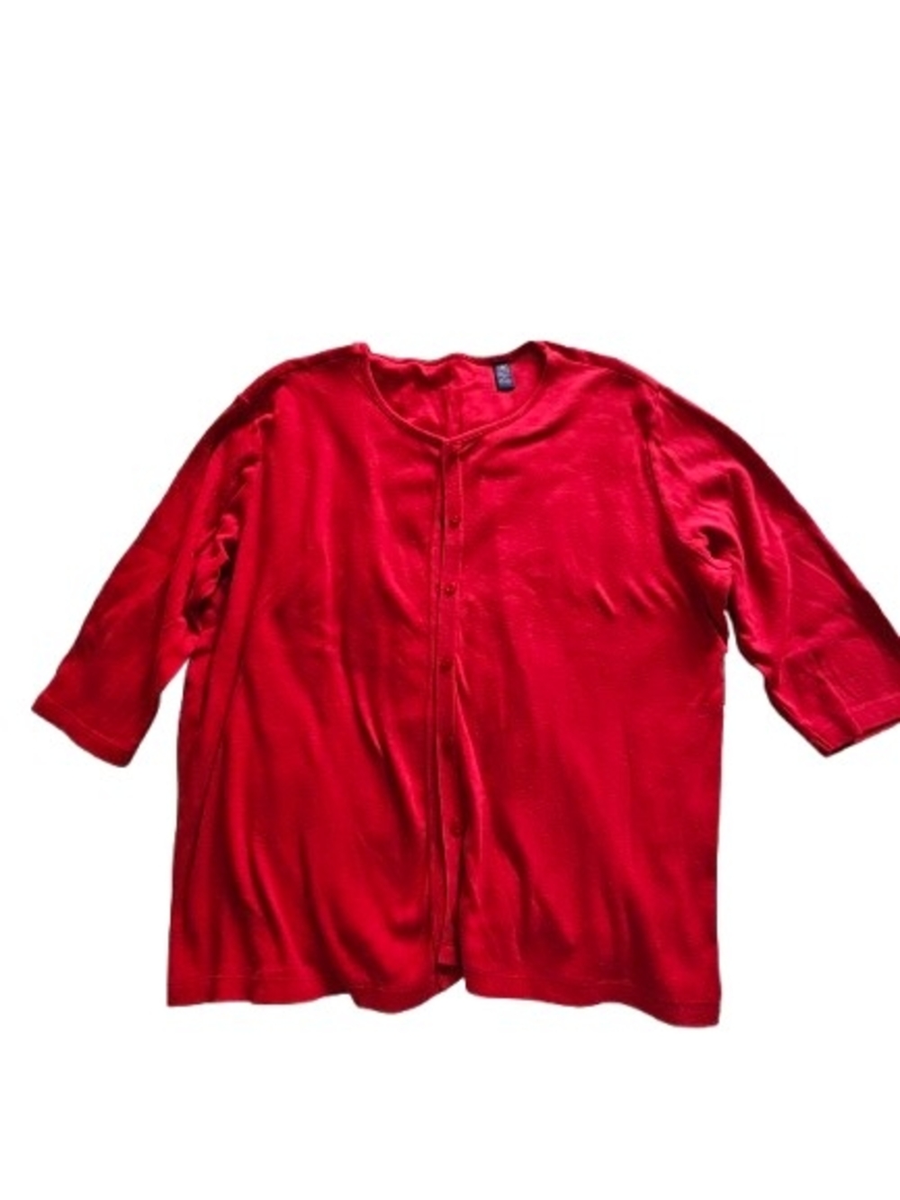 Red Crewneck Cardigan